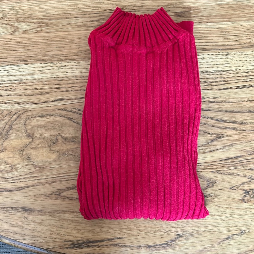 Loft red turtleneck size medium